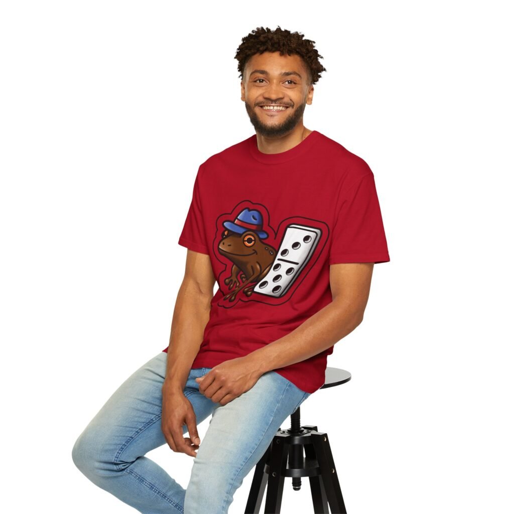 Dapper Frog & Domino T-Shirt — Cool Fedora Frog Graphic