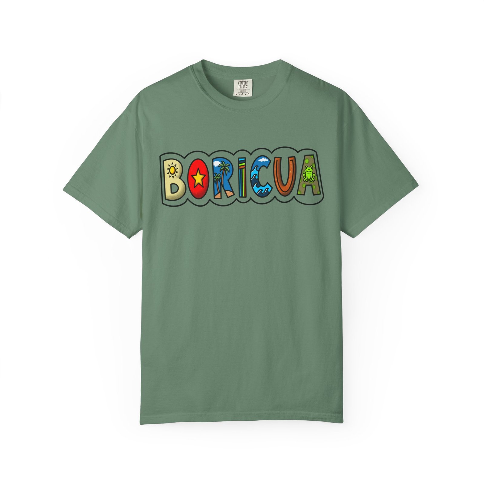 Boricua Colorblock T-Shirt — Retro Puerto Rican Pride Tee / Camiseta Boricua Retro - Image 6
