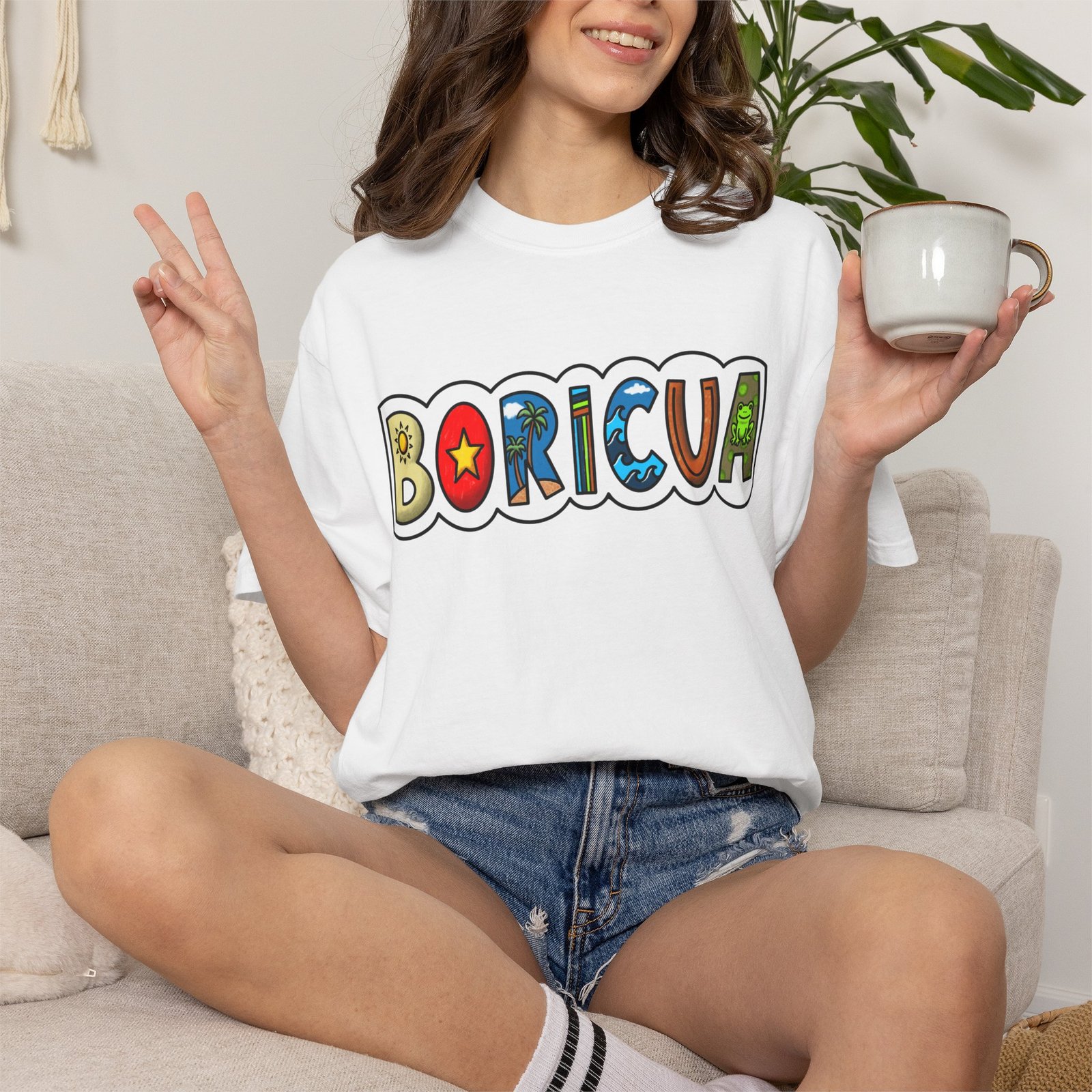 Boricua Colorblock T-Shirt — Retro Puerto Rican Pride Tee / Camiseta Boricua Retro - Image 3