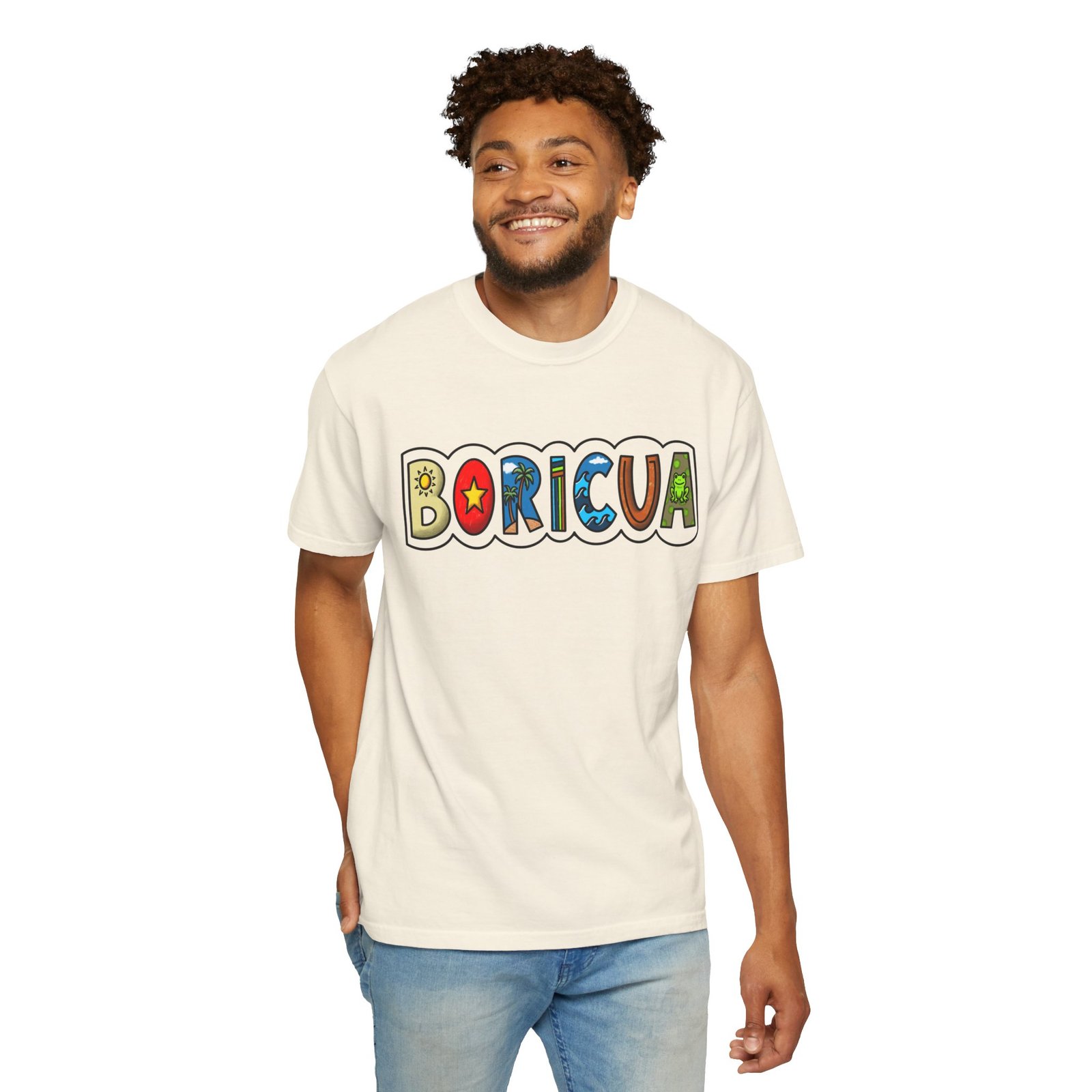 Boricua Colorblock T-Shirt — Retro Puerto Rican Pride Tee / Camiseta Boricua Retro