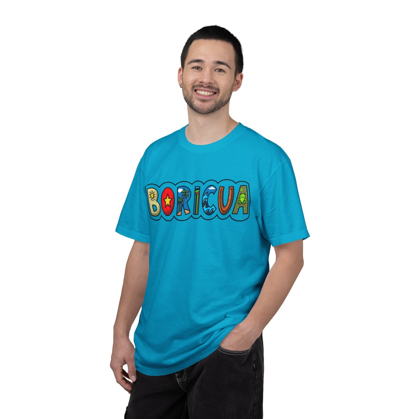 Boricua Colorblock T-Shirt — Retro Puerto Rican Pride Tee / Camiseta Boricua Retro - Image 12